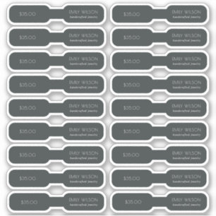 Étiquette de prix minimal simple Black Dark