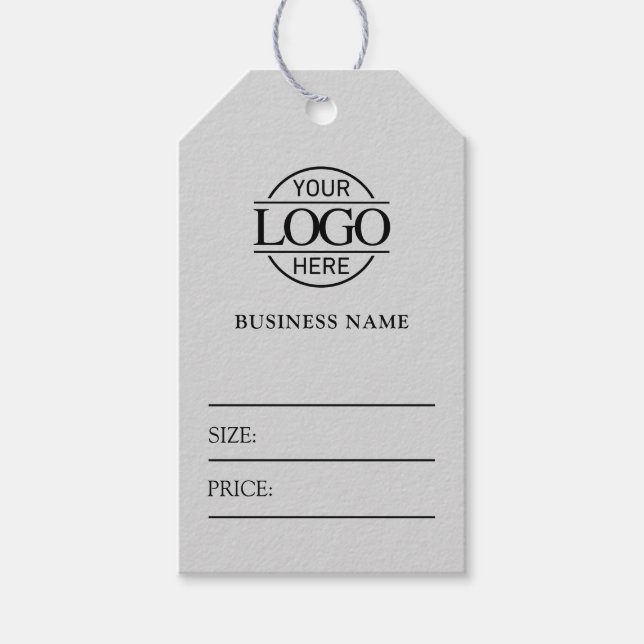 Étiquette de prix minimale avec logo d'entreprise  (Devant)