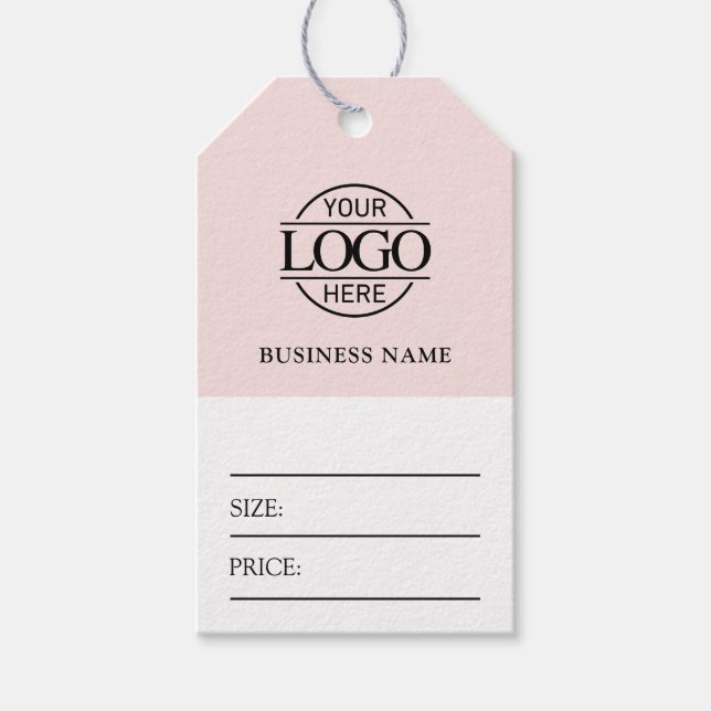 Étiquette de prix minimale avec logo d'entreprise  (Devant)
