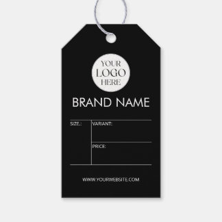 Étiquette de prix minimaliste moderne avec logo d'