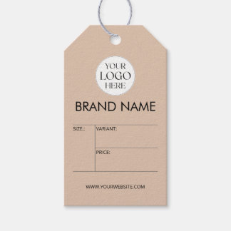 Étiquette de prix minimaliste moderne avec logo d'