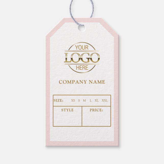Étiquette de prix moderne rose pour logo d'entrepr (Devant)