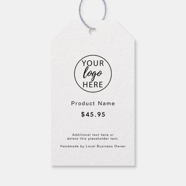Étiquette de prix personnalisée simple pour logo d (Dos)