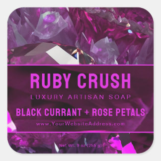 Étiquette de produit Abstrait Magenta Hot Rose Rub