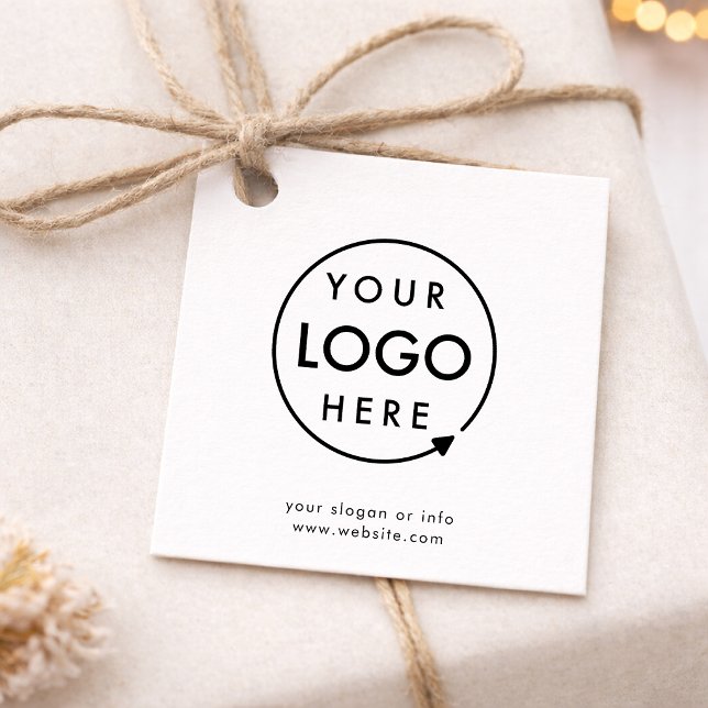 Étiquette de produit avec logo | Étiquettes cadeau (Upload your logo to create polished gift tags for packaging, favors, and branded orders)