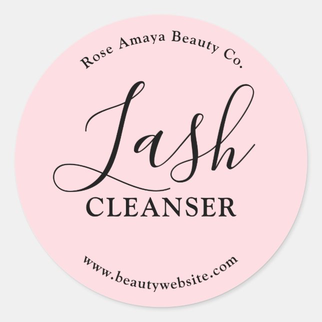 Étiquette de produit Chic Pink Lash Cleanser (Devant)