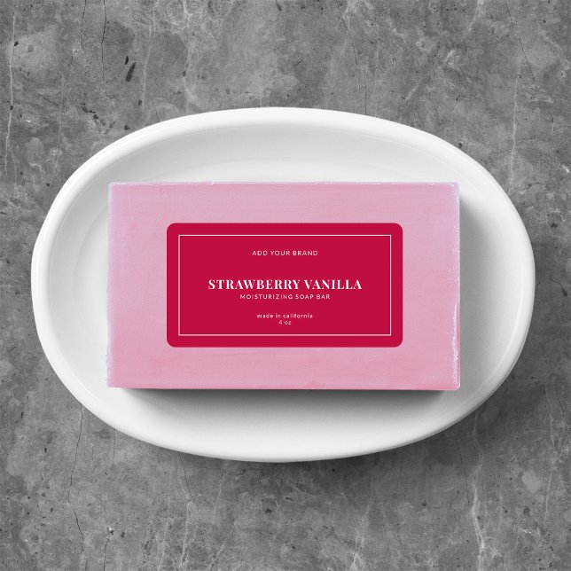 Étiquette de produit couleur modifiable à bordure  (Créateur téléchargé)