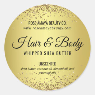 Étiquette de produit de beauté de corps de cheveux