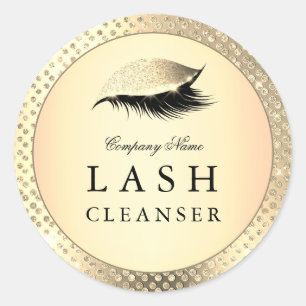 Étiquette de produit de beauté Luxe Cils Nettoyant