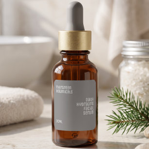 étiquette de produit de beauté minimaliste blanc s