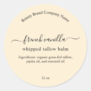 Étiquette de produit de beauté minimaliste simple