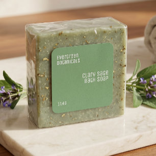 étiquette de produit de beauté minimaliste verte e