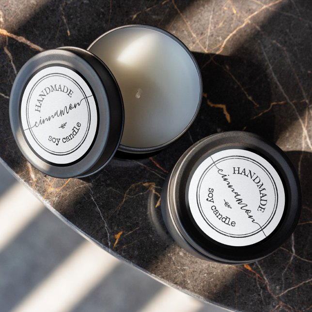 Étiquette de produit de bordure noire de script fa (Créateur téléchargé)