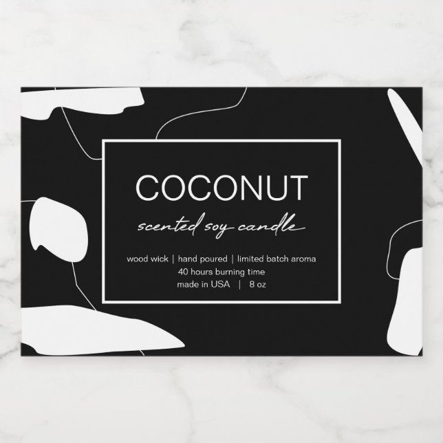 Étiquette de produit de bougie Conception abstrait (Étiquettes simples)