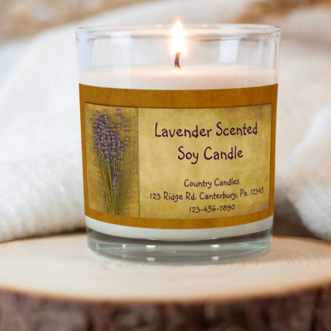 Étiquette de produit de bougie Lavender (Créateur téléchargé)