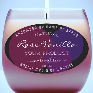 Étiquette de produit de capture des yeux pourpre c