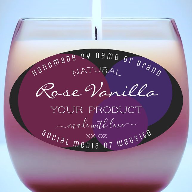 Étiquette de produit de capture des yeux pourpre c (Créateur téléchargé)