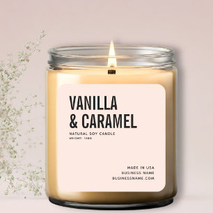 Étiquette de produit de chandelle de soja minimali