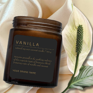 Étiquette de produit de cosmétiques de bougie mini