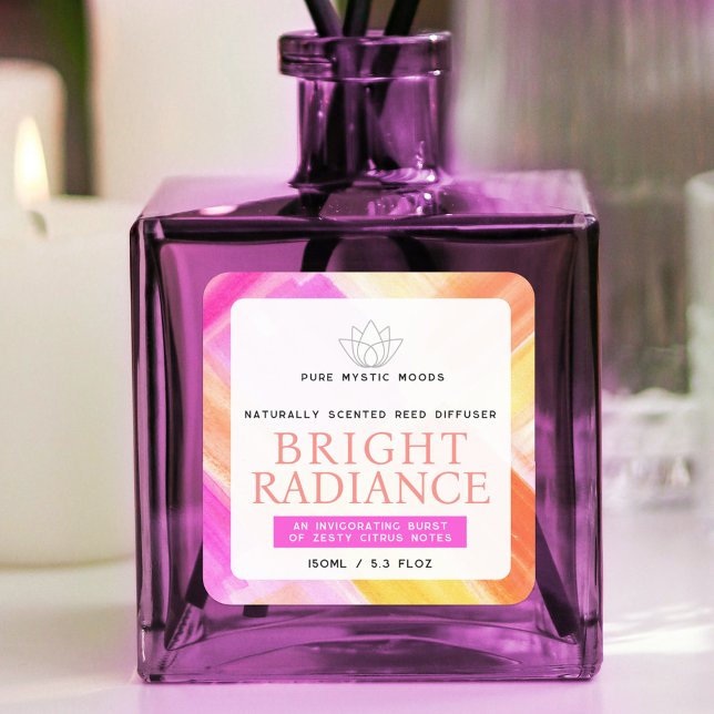 Étiquette de produit de diffuseur de roseaux abstr (Créateur téléchargé)