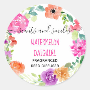 Étiquette de produit de diffuseur de roseaux perso