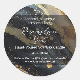 Étiquette de produit de la boîte à bougie de scrip