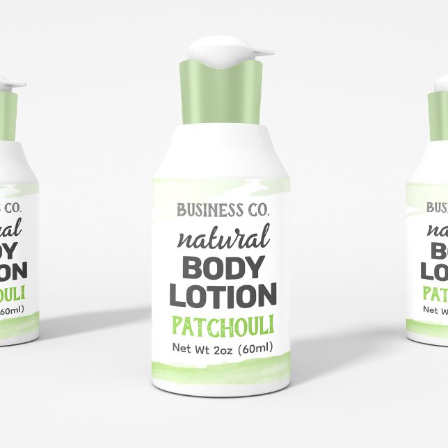 Étiquette de produit de l'aquarelle verte (Créateur téléchargé)