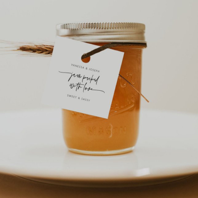 Étiquette de produit de mariage Pot de confiture (Créateur téléchargé)