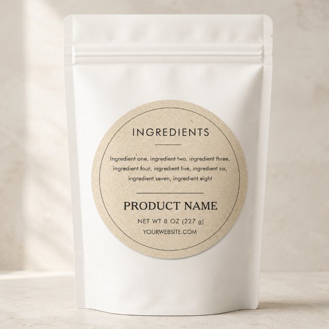 Étiquette de produit de marque pour petite entrepr (Créateur téléchargé)