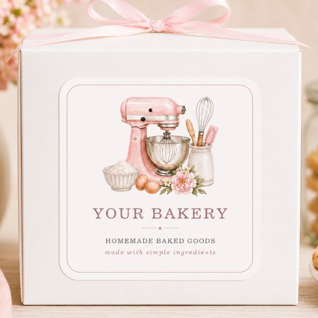 Étiquette de produit de mélangeur de gâteau de bou (Créateur téléchargé)