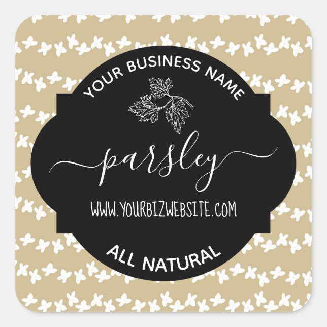 Étiquette de produit de pot d'herbes et d'épices (Devant)