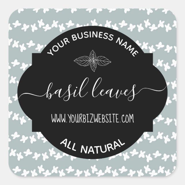 Étiquette de produit de pot d'herbes et d'épices (Devant)