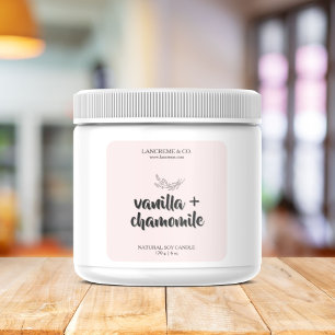 Étiquette de Produit de Savon à la Bougie Minimali