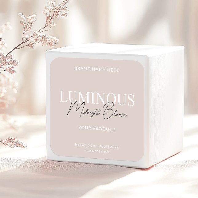 Étiquette de produit de script élégant moderne bei (Créateur téléchargé)