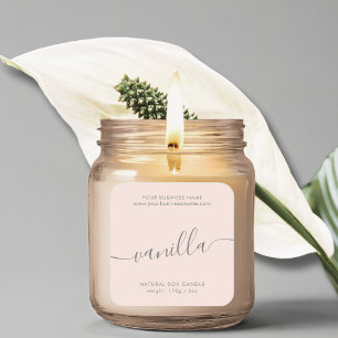 Étiquette de produit de script rose vif moderne