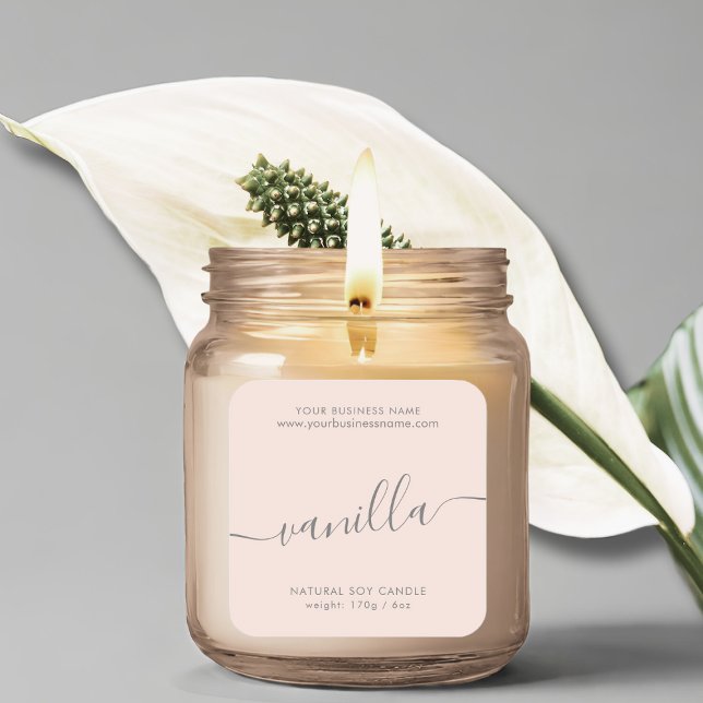 Étiquette de produit de script rose vif moderne (Créateur téléchargé)