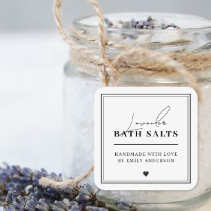 Étiquette de produit de sel de bain fait maison mo