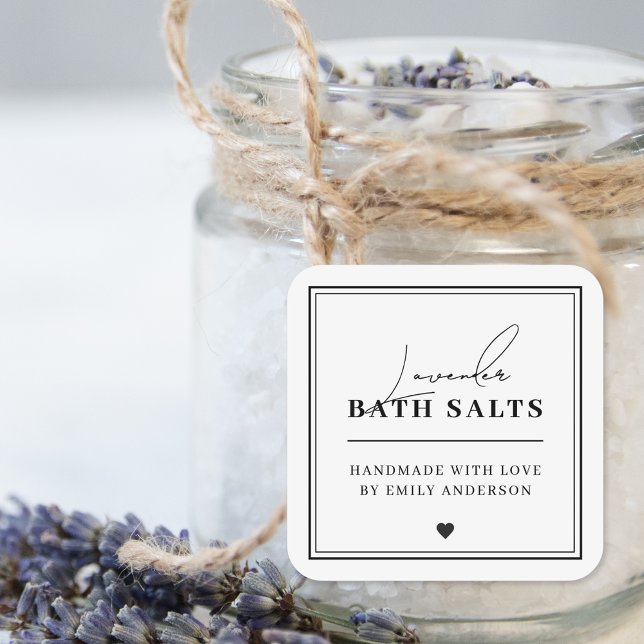 Étiquette de produit de sel de bain fait maison mo (Créateur téléchargé)