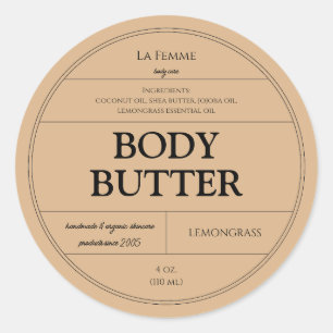 Étiquette de produit de soins cosmétiques Brown mi