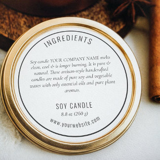 Étiquette de produit des ingrédients noirs neutres