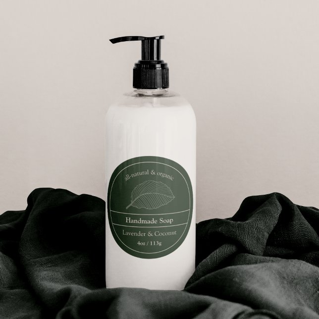 Étiquette de produit du logo moderne Dark Green (Créateur téléchargé)