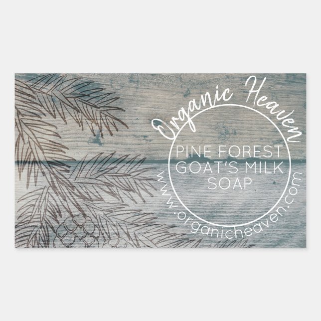 Étiquette de produit en bois de pin rustique (Devant)