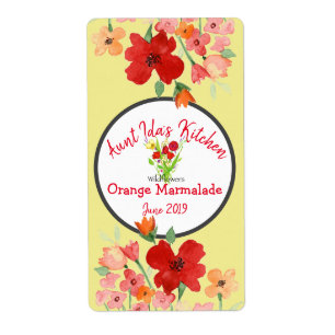 Étiquette de produit floral