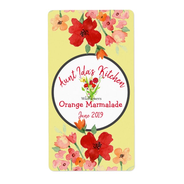 Étiquette de produit floral (Devant)