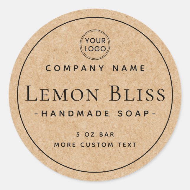 Étiquette de produit frontalier Kraft (Devant)