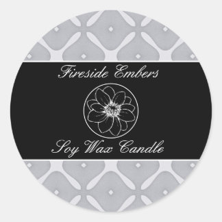 Étiquette de produit géométrique noir et blanc