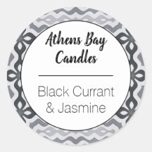 Étiquette de produit géométrique noir et blanc