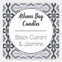 Étiquette de produit géométrique noir et blanc