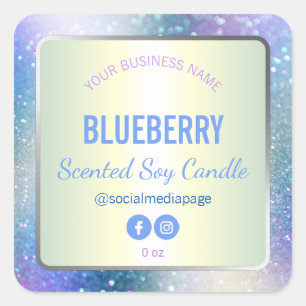 Étiquette de produit Holographique Parties scintil