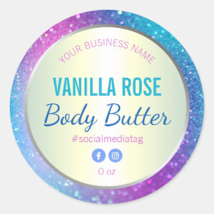 Étiquette de produit Holographique Parties scintil